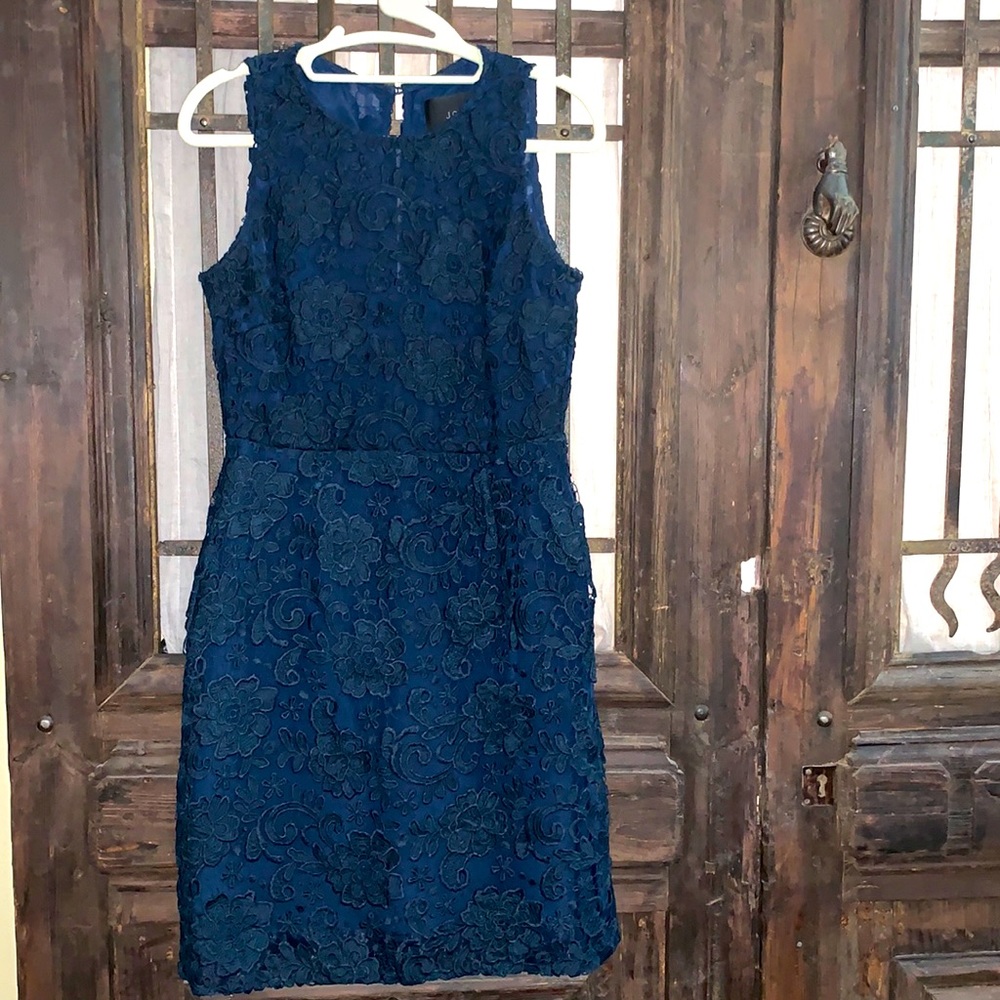 J Crew Navy blue lace dress